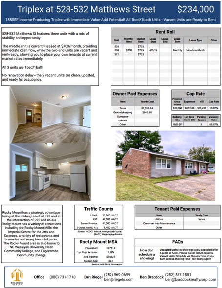 More Photos Of 528 Matthews St, Rocky Mount Multifamily For Sale