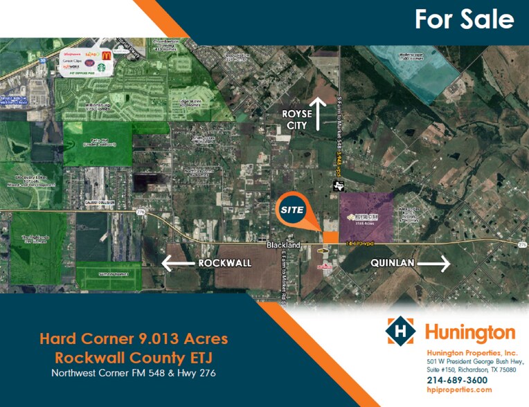 Primary Photo Of Northwest Corner FM 548 & Hwy 276, Royse City Land For Sale