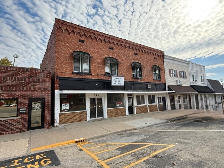 Primary Photo Of 516-518 Depot St, Mazon Storefront Retail Residential For Sale