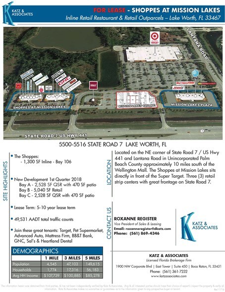 More Photos Of 5500-5516 S State Road 7, Lake Worth General Retail For Lease