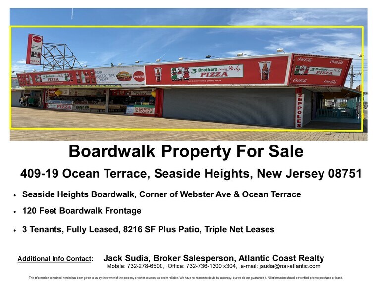 More Photos Of 409-419 Ocean Ter, Seaside Heights Fast Food For Sale