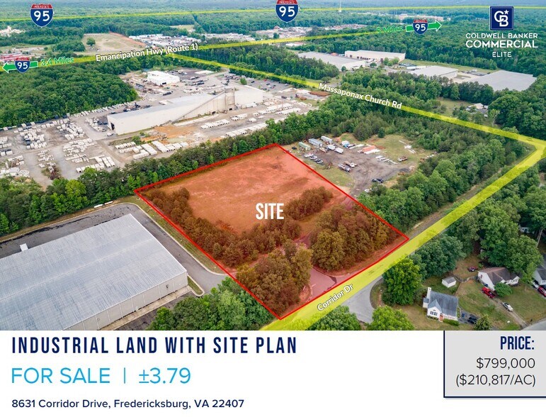 Primary Photo Of 8631 Corridor Dr, Fredericksburg Land For Sale