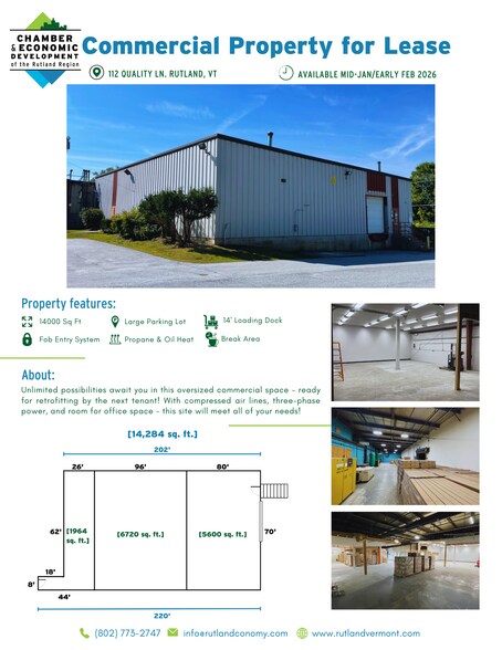 More Photos Of 112 Quality Ln, Rutland Industrial For Lease