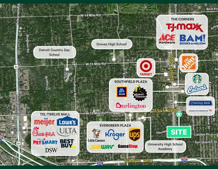 More Photos Of 17641 12 Mile Rd, Lathrup Village Land For Lease