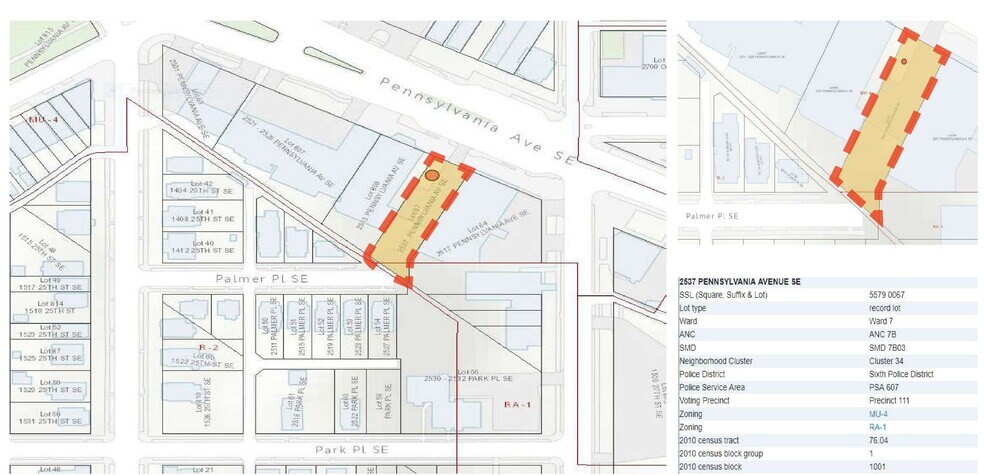 More Photos Of 2537 Pennsylvania Ave SE, Washington Land For Sale