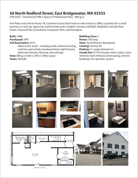 More Photos Of 56 N Bedford St, East Bridgewater Office For Sale