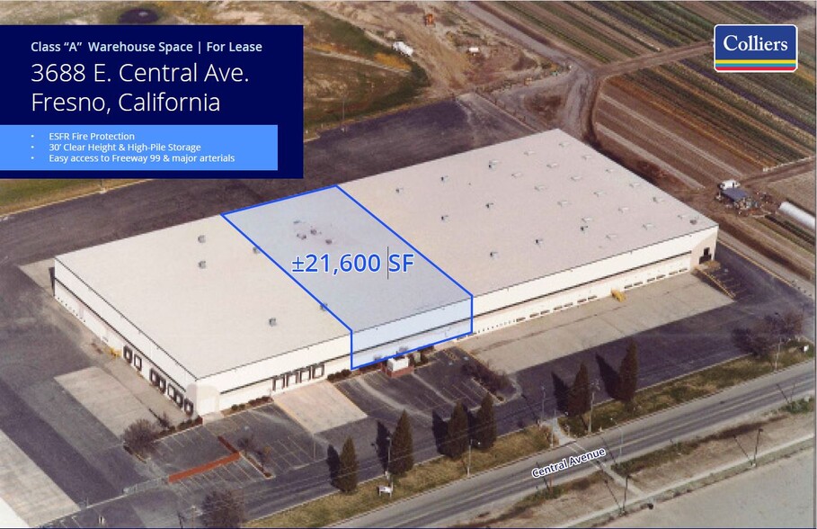 Primary Photo Of 3688 E Central Ave, Fresno Distribution For Lease