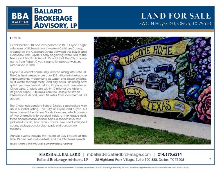 More Photos Of SWC N Hays, Clyde Land For Sale