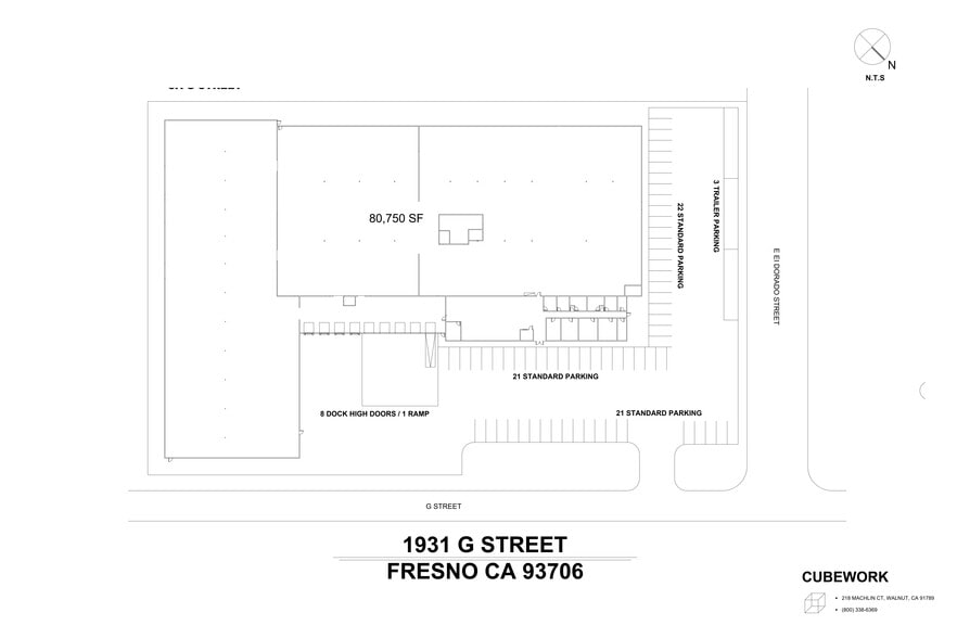 More Photos Of 1931 G St, Fresno Warehouse For Lease