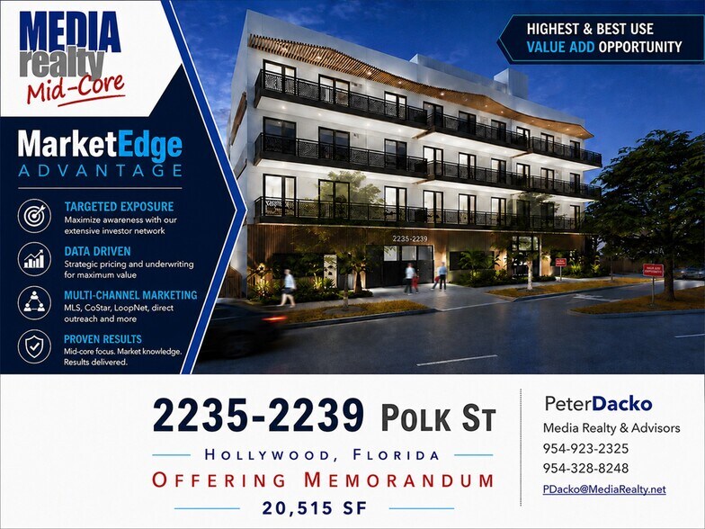 Primary Photo Of 2235 Polk St, Hollywood Land For Sale