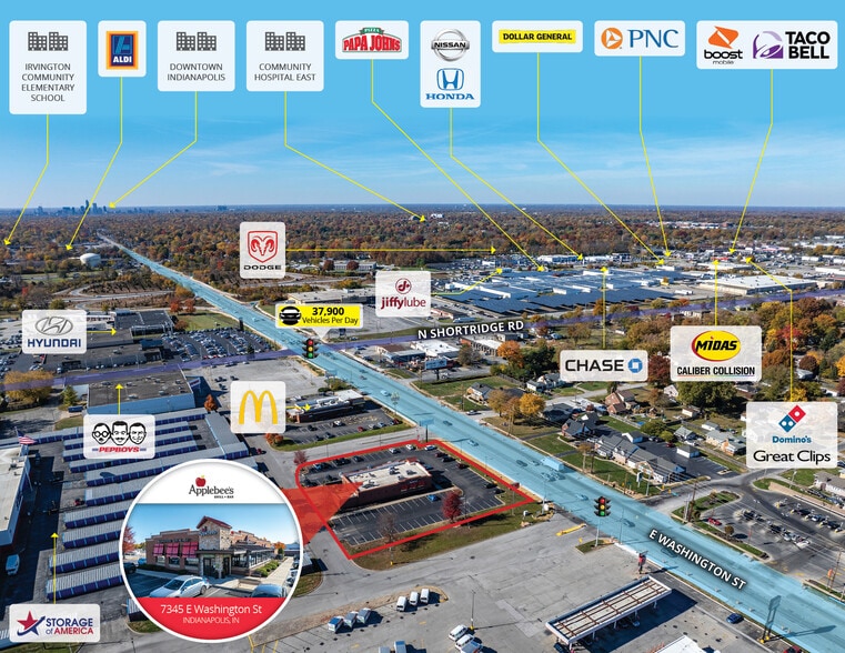 More Photos Of 7345 E Washington St, Indianapolis Restaurant For Sale