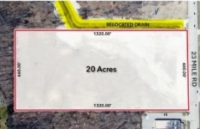 Primary Photo Of 18074 23 Mile Rd, Macomb Township Land For Sale