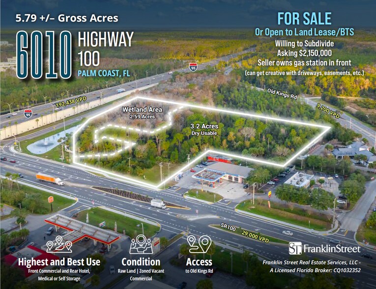 Primary Photo Of 6010 Highway 100, Palm Coast Land For Sale