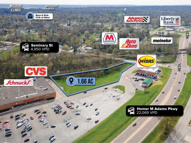 More Photos Of 2851 Homer M Adams Pky, Alton Land For Sale