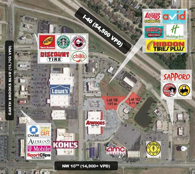 More Photos Of 1769-1779 Garth Brooks Blvd, Yukon Freestanding For Lease