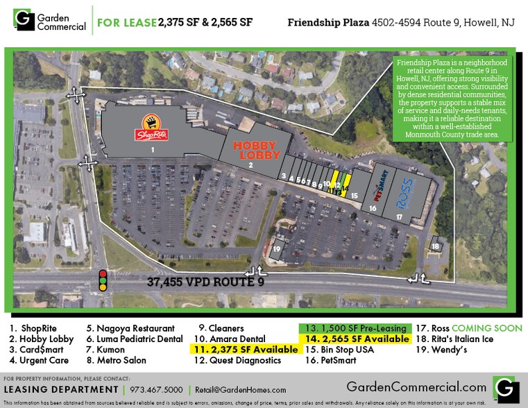 More Photos Of 4502-4594 US Highway 9, Howell Unknown For Lease