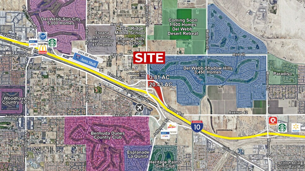 More Photos Of Jefferson St & I-10 Offramp, Indio Land For Sale