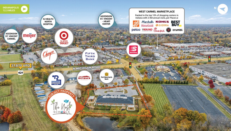 Primary Photo Of 10216 N Michigan Rd, Carmel Daycare Center For Sale