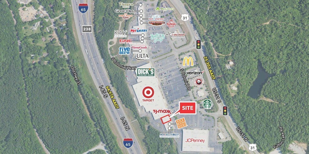 More Photos Of 250-320 S Colonial Dr, Alabaster General Retail For Lease