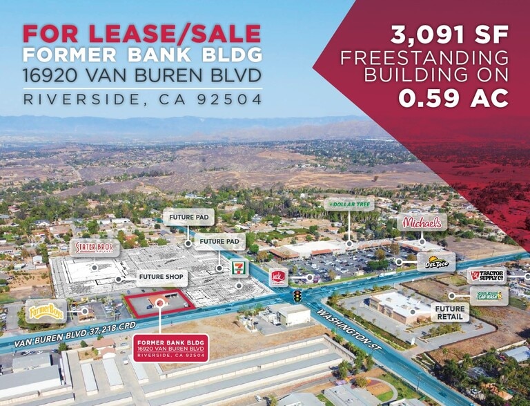 Primary Photo Of 16920 Van Buren Blvd, Riverside Bank For Sale