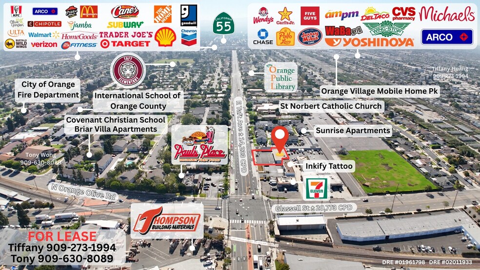 More Photos Of 138-140 E Taft Ave, Orange Freestanding For Lease