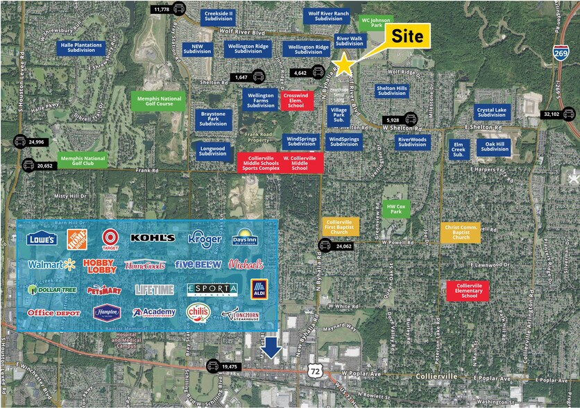 More Photos Of N Byhalia Rd and Wolf River blvd, Collierville Storefront For Lease