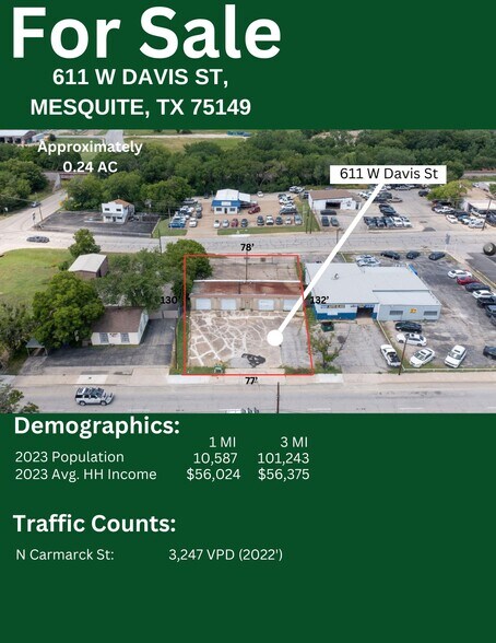 More Photos Of 611 Davis st, Mesquite Land For Sale