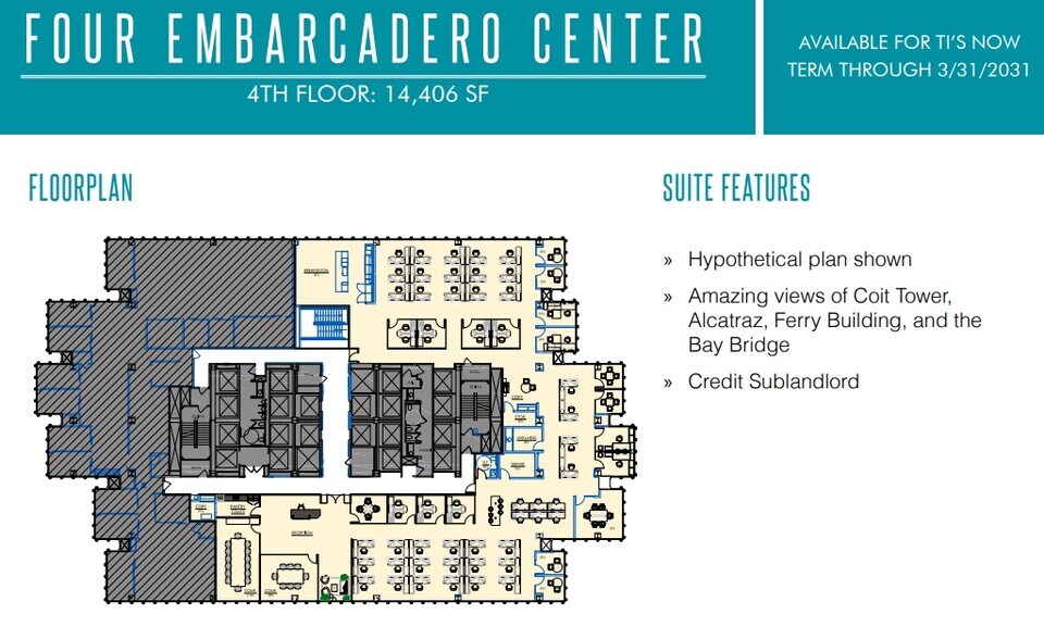 More Photos Of 4 Embarcadero Ctr, San Francisco Office Residential For Lease