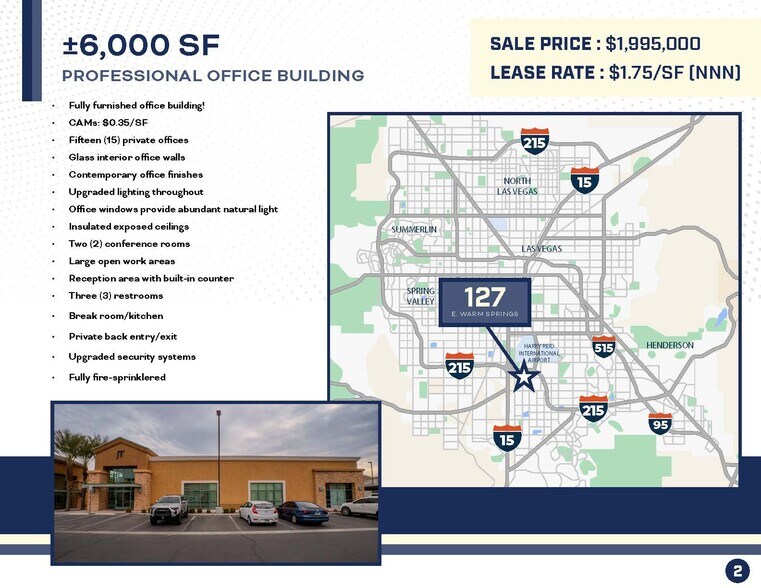 More Photos Of 127 E Warm Springs Rd, Las Vegas Office For Sale