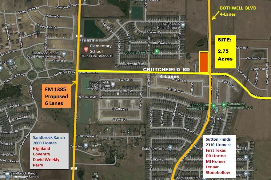 More Photos Of 6131 Crutchfield Rd, Aubrey Land For Sale