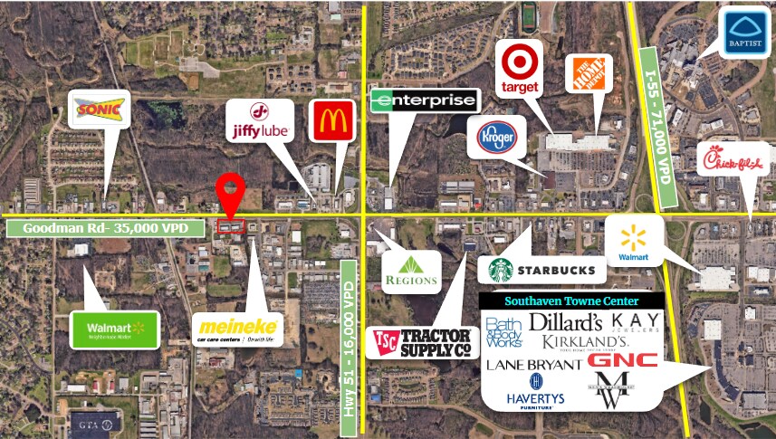 More Photos Of 1905 Goodman Rd W, Horn Lake Unknown For Lease