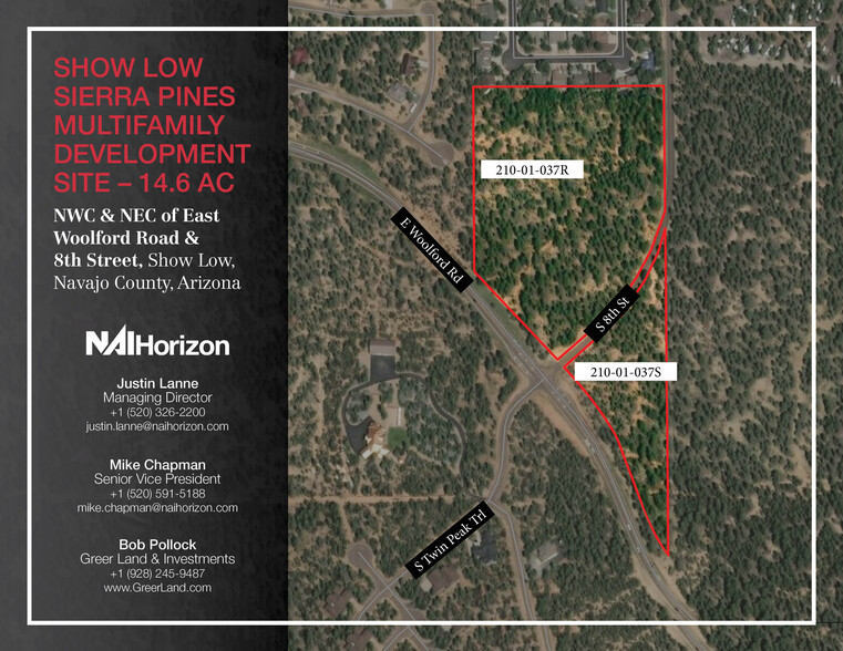 Primary Photo Of NWC & NEC of East Woolford Rd St @ S 8th St, Show Low Land For Sale