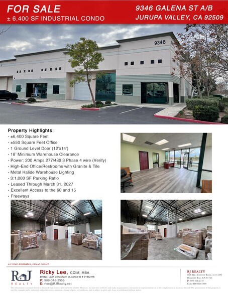 More Photos Of 9346 Galena St, Jurupa Valley Flex For Sale