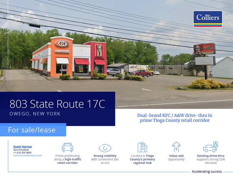 Primary Photo Of 803 State Route 17C, Owego Fast Food For Lease