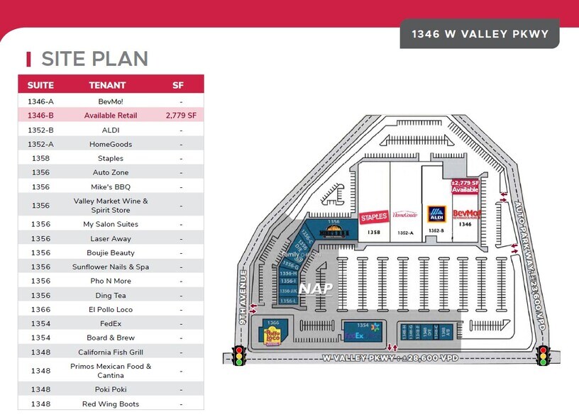 More Photos Of 1346-1358 W Valley Pky, Escondido Supermarket For Lease