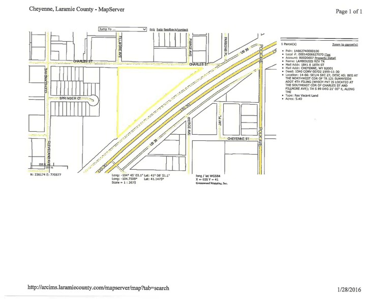 Primary Photo Of TBD east lincolnway, Cheyenne Land For Sale