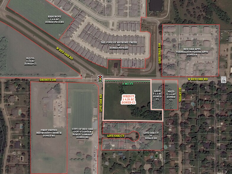 More Photos Of SEC of W Red Oak Rd & Live Oak St, Red Oak Land For Sale