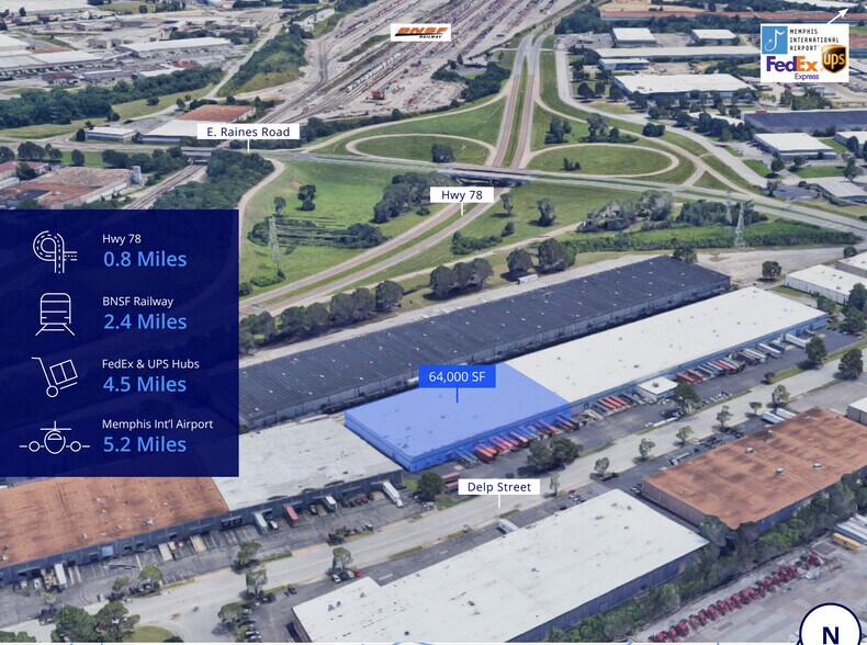 More Photos Of 3920-3970 Delp St, Memphis Warehouse For Lease