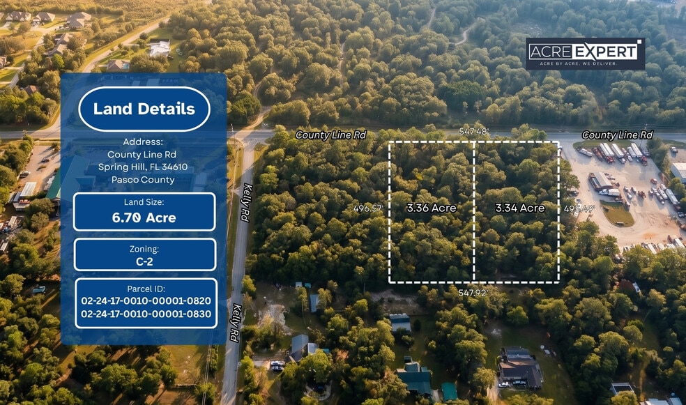 Primary Photo Of County Line Rd, Spring Hill Land For Sale