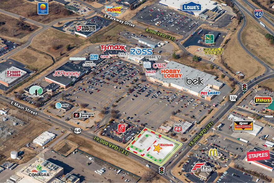 Primary Photo Of 3095 E Main St, Russellville Land For Lease