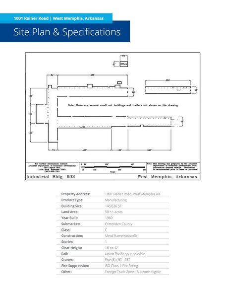 More Photos Of 1001 Rainer Rd, West Memphis Warehouse For Lease