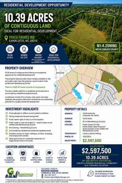 Primary Photo Of 11425 Faires Rd, Charlotte Land For Sale
