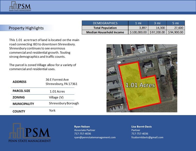 More Photos Of 36 E Forrest Ave, Shrewsbury Land For Lease