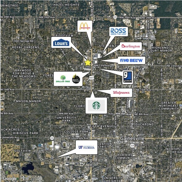 More Photos Of 2320-2330 NW 13th St, Gainesville Department Store For Sale
