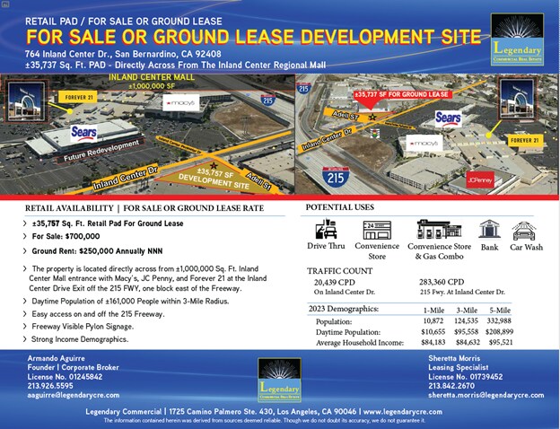 More Photos Of 764 Inland Center Dr, San Bernardino Land For Lease