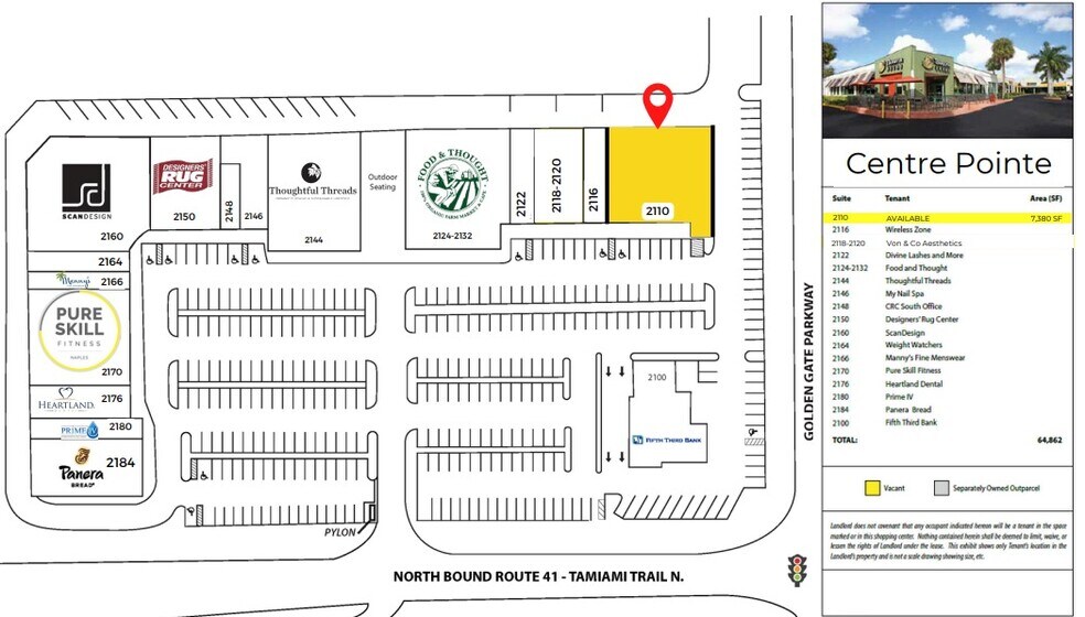 More Photos Of 2104-2184 Tamiami Trl N, Naples Storefront For Lease