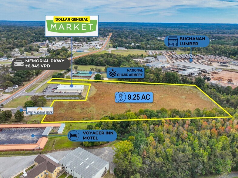 More Photos Of adj. to 530 Memorial Pkwy, Aliceville Land For Sale