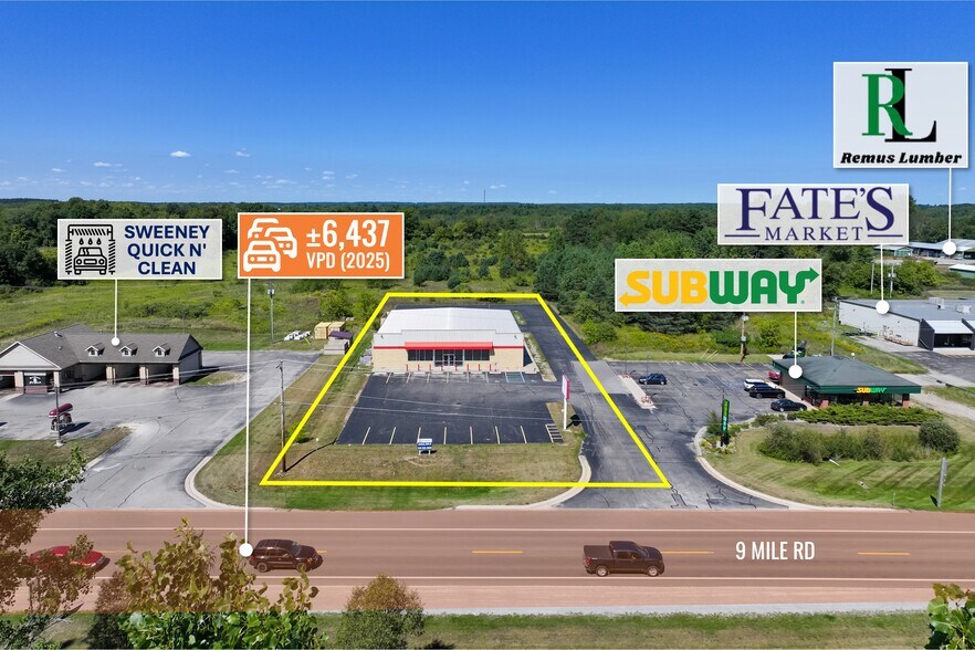 More Photos Of 2646 9 Mile Rd, Remus Freestanding For Lease