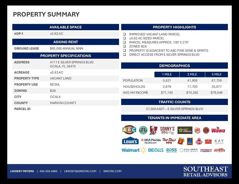 More Photos Of Silver Springs Boulevard, Ocala Land For Lease