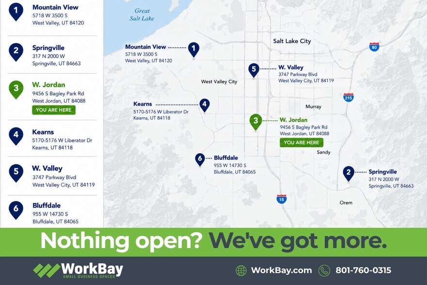 More Photos Of 9456 S Bagley Park Rd, West Jordan Showroom For Lease